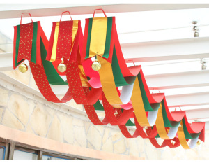 节庆装饰波浪条彩带商场酒店4s店理发店节日活动装扮布置吊旗挂旗