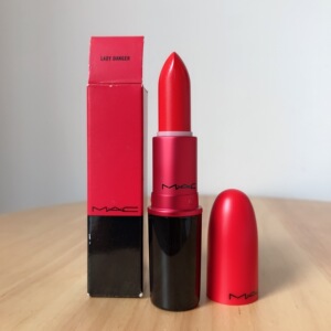 mac lady danger 607 荧光橘红matte哑光 115 morange唇膏口红