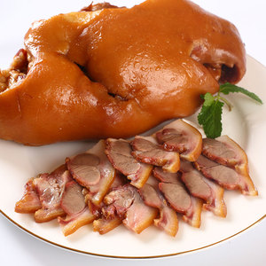 喜旺卤猪头肉熟食即食真空五香咸酱猪头肉下酒菜烧肉400g小吃熟肉
