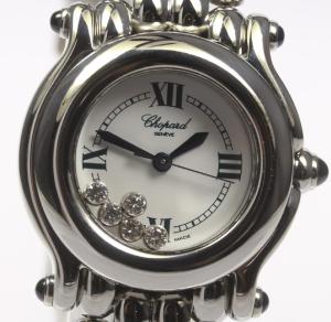 日本直邮二手中古正品真品手表chopard萧邦快乐钻镶钻石英女表