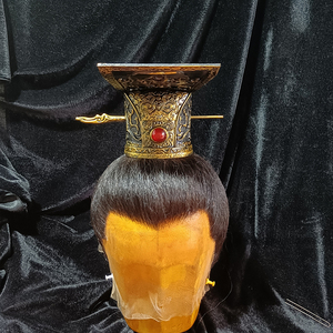 唐宋明春秋战国黄帝王发冠冕帽汉服摄影舞台话剧配饰金色