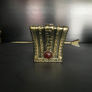 三国古风男士头冠宫廷大臣复古汉服配饰发饰影视道具金色银色春秋