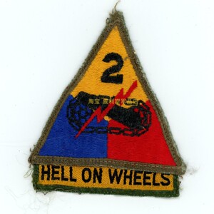 特价二战美军军版原品第2装甲师坦克兵夹克制服彩色臂章与字条