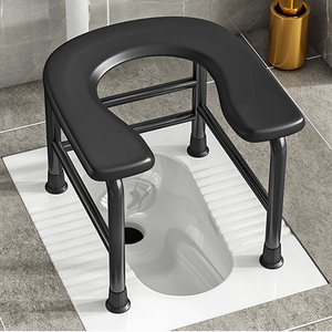 非折叠坐便椅不锈钢孕妇坐便器老人家用大便凳简易移动马桶洗澡凳