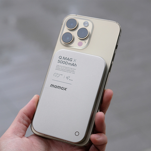 MOMAX磁吸充电宝MagSafe快充超薄金属苹果无线5000mAh移动电源