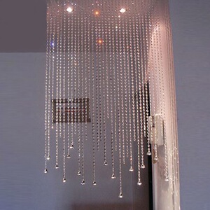 gl古龙水晶珠帘隔断帘成品卧室门帘装饰客厅玄关半挂吊水晶帘包邮