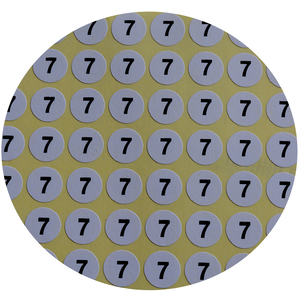 圆形数字不干胶贴纸 1～50直径10mm 一包1万个数字标签纸流水工号