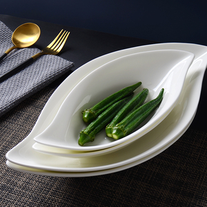 餐厅骨瓷鱼盘高颜值高级感创意特色餐具异形刺身海鲜龙虾盘子长盘