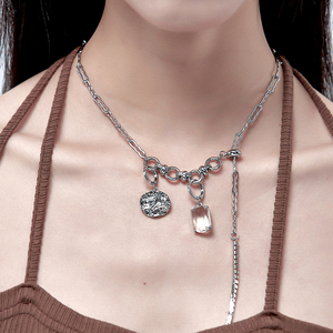 rse关联物 白钻重组 可拆卸个性设计多戴设计ins小众辣妹潮酷项链