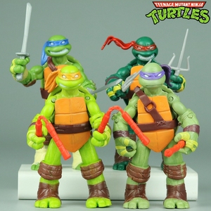 经典版忍者神龟武器手办模型 关节可动人偶摆件公仔儿童玩具套装