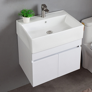 不锈钢58cm小户型挂墙式现代小浴室柜组合洗手池洗漱台简约卫浴柜