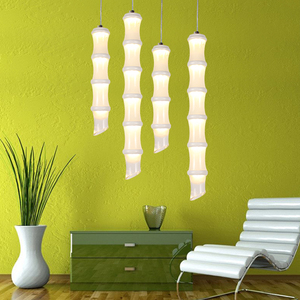 竹节吊灯餐厅灯吧台会所创意个性竹筒竹子长筒单头异形圆柱形灯具