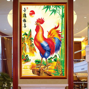 满钻钻石画金鸡报喜动物生肖鸡手工贴钻十字绣新款客厅雄鸡大公鸡
