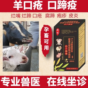猪牛羊口蹄康疫苗兽专用药重症烂嘴烂腐蹄腔溃疡药疮孕畜可用包邮