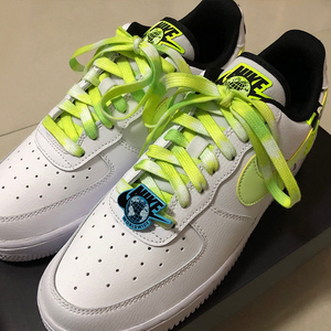 适配Nike Air Force1 WW AF1 空军一号换钩篮球之星白荧光绿鞋带