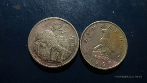 津巴布韦1997年版2元铜币
