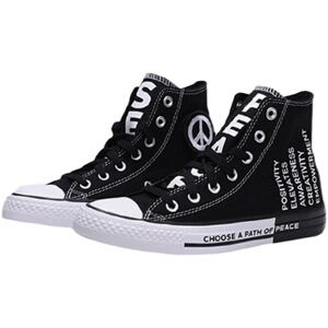 converse匡威 反战seek peace 和平之路男女高帮帆布鞋165766c