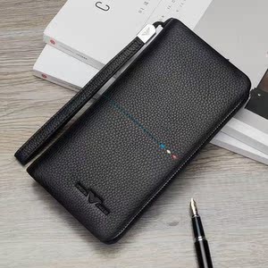 京东购物商城官网卓梵 阿玛尼男士钱包长款真皮手拿包拉链头层牛