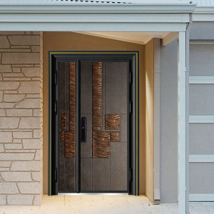 现代轻奢子母门铸铝门别墅大门防爆中式欧式防盗定制简欧双开对开