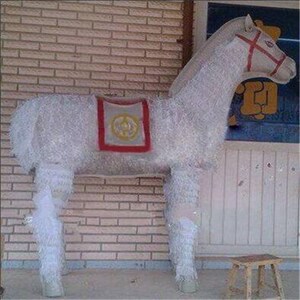 6m纸毛塑料马白马殡葬祭祀用品纸q扎纸活厂家直销纸马0人付款511.