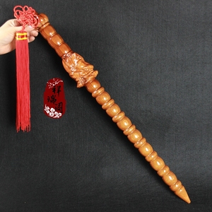 道教法器桃木九节打神鞭实木菱形桃木锏降魔刃姜子牙兵器道教用品