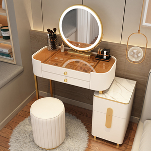 床头柜梳妆台一体化妆伸缩小