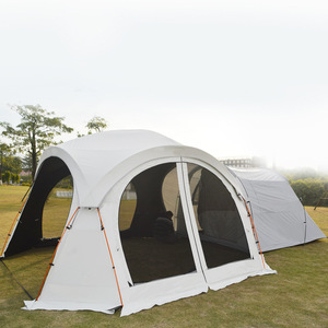 户外八角凉棚外延帐篷组合凉棚露营野炊一房一厅户外家庭帐篷