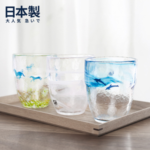 日本月夜野工房手工玻璃杯冷饮杯可爱动物杯子创意家用茶杯礼品杯