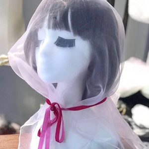 儿童纱巾蒙头盖面婴儿蒙面防风透明围巾包头防尘柳絮蚊虫遮灰方巾