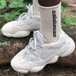 calabasas yeezy season kanye 同款三色高街纯棉中筒袜 滑板袜子