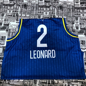 马刺队球衣伦纳德2号sw热压白色xl莱昂纳德 篮球服2020全明星快船