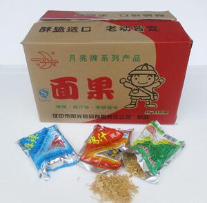 陕西汉中特产城固月亮牌方便面面果58克 儿时的味道干吃面果