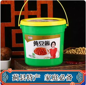 天津蓟县特产品大豆瓣酱黄豆酱2KG桶装炸酱面家用烹饪调味品