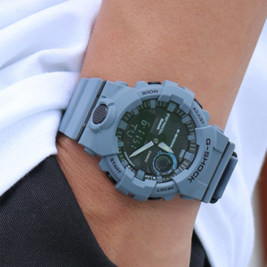 代购casio卡西欧g shock蓝牙运动计步雾霾蓝手表男gba800uc-2a