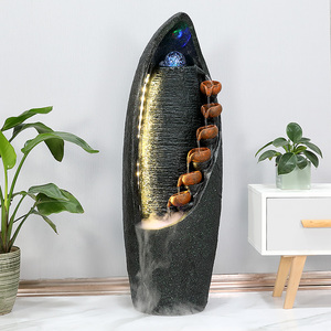 客厅流水喷泉摆件招财循环水落地室内加湿开业送礼装饰家居转运球