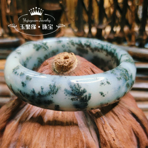 内蒙古佘太翠佘太玉天然玉石手镯饰品白玉草花多草白玉经典收藏款