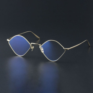 纯钛文艺眼镜架多边形男女眼镜框 近视 复古个性小框菱形眼镜5019