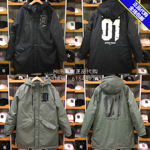 mlb棉衣专柜代购19冬新款de老虎队中长款风衣棉外套1077910700