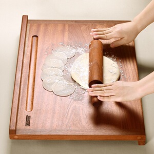 柏森优家 擀面板大号切菜板砧板 桃花心木制家用实木特大号加厚揉