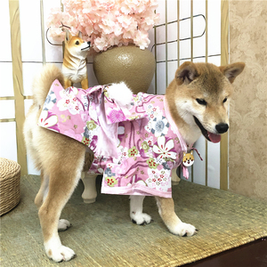 纯棉和风日式宠物衣服柴犬柯基日本樱花浴衣狗狗拍照聚会和服薄款 阿里巴巴找货神器