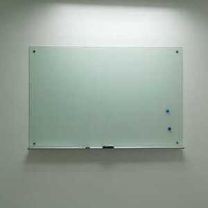 新品订做 办公磁性玻璃黑板100180cm防爆钢化烤漆白板写字板看板