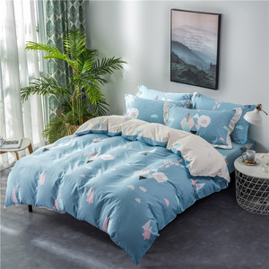 微网梦丽莎家纺 床笠四件套 100%全棉 活性印花 纯棉四件套