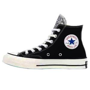 匡威 converse chiara 联名大眼睛 黑黄白 亮片 鸳鸯拼接 563831c