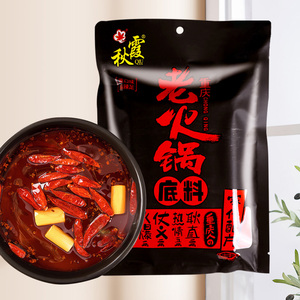 60老厨味食品专营店天猫重庆秋霞火锅底料500g特辣牛油老火锅底料