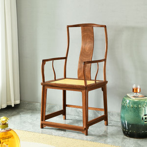 苏素明式红木家具中式铁力木书房扶手椅拆房老料铁梨木南官帽椅