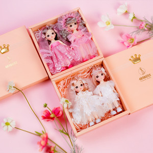 仙仙芭比洋娃娃套装精致大礼盒迷你仿真玩具小女孩儿童生日礼物