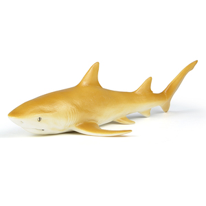 重现recur 柠檬鲨玩具软胶儿童仿真海洋世界动物模型塑胶鲨鱼生物