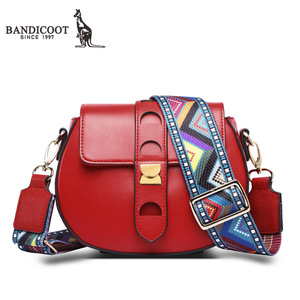 bandicoot袋鼠包包女包2021新款夏宽肩带斜挎包时尚潮单肩小圆包
