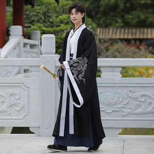 中国风男生古装武侠风汉服男魏晋风唐朝公子男士仙气古风男装秋冬