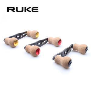 RUKE路亚轮水滴轮改装配件碳素DIY摇把软木握丸90mm碳棒适合S/D